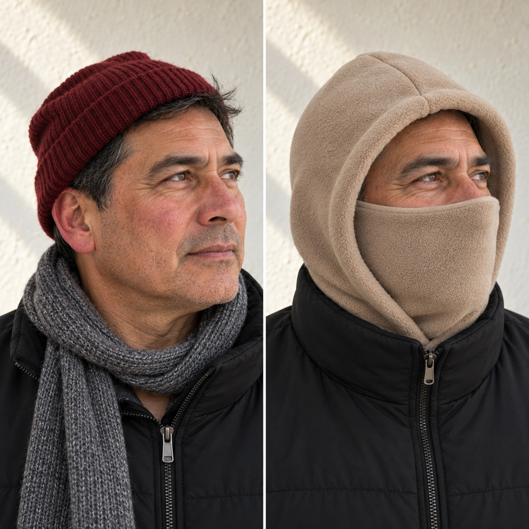 3-in-1 Windproof Polar Fleece Hat