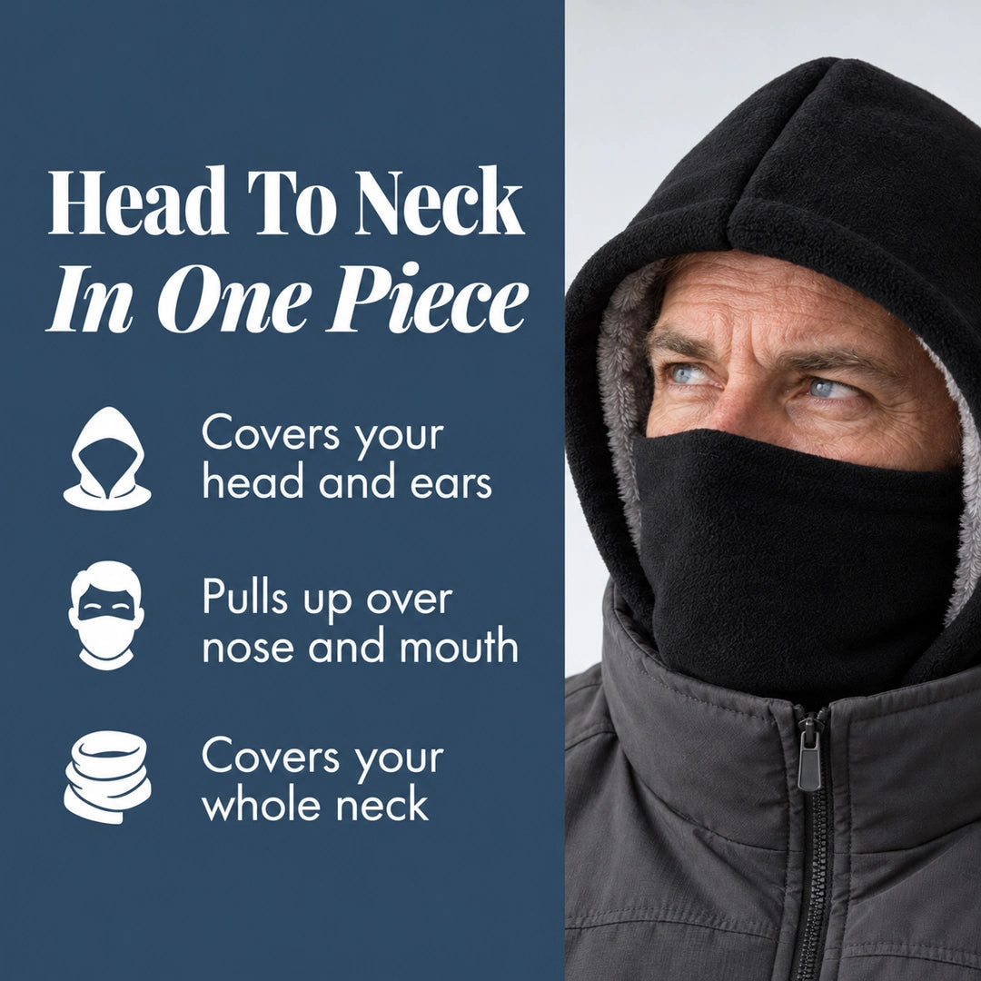3-in-1 Windproof Polar Fleece Hat