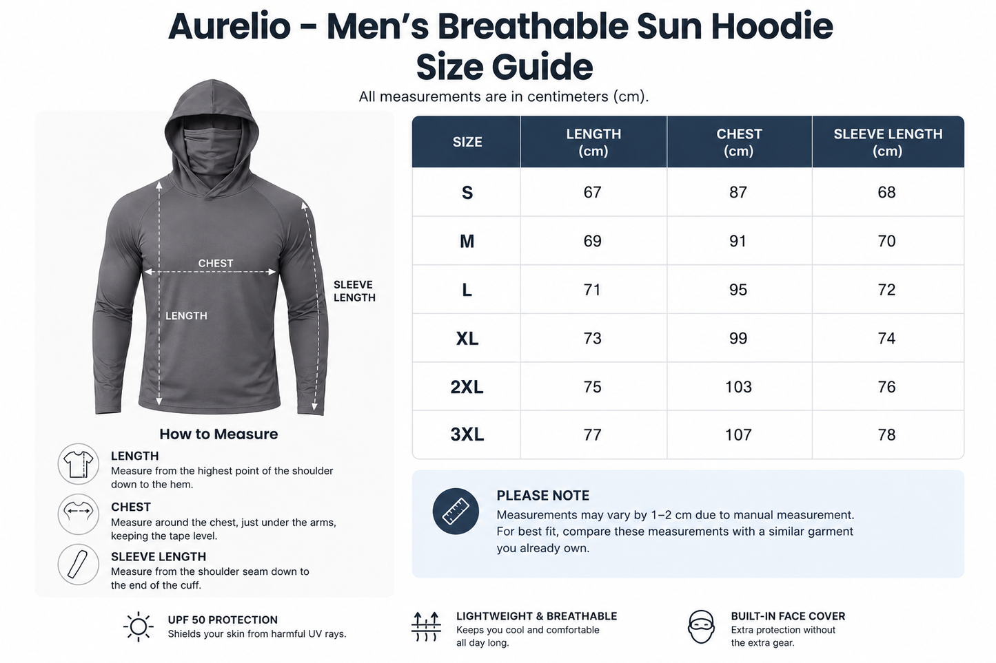SunShield - Men's Cooling Sun Hoodie